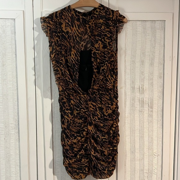 All Saints Hali Ambient Dress cheetah print size 2 - Picture 6 of 9